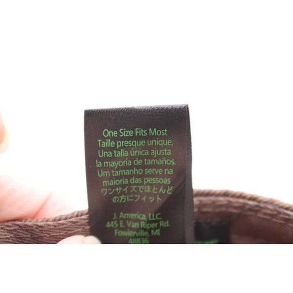 JOHN DEERE Hat Cap Baseball Trucker Embroidered Buck Logo Barbed Wire Brown - Picture 10 of 14